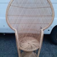 poltrona vimini / rattan a pavone