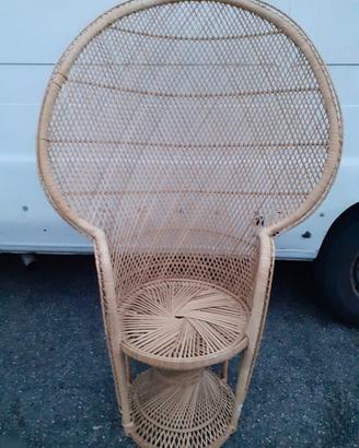 poltrona vimini / rattan a pavone