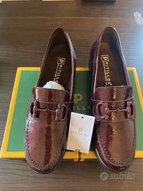 Mocassini in pelle bordeaux