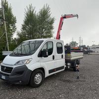 Fiat Ducato 2019 Cassone Fisso 7 Posti + GRÙ EURO6