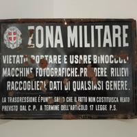 Insegna smaltata d'epoca