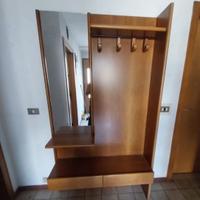 Mobile ingresso con specchio, panca e appendiabiti