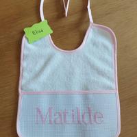 Bavaglino neonata Personalizzato nome MATILDE