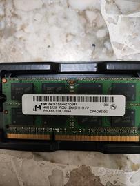2 moduli ram sodimm  ddr3 8gb
