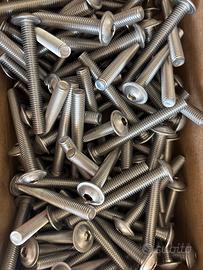Viti M8x65 inox testa bombata flangiato