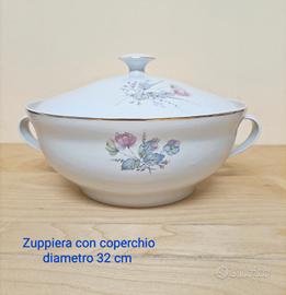 Zuppiera  porcellana Decorata  Richard Ginori Or