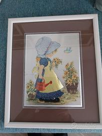 quadro  x bimba su lastra metallica