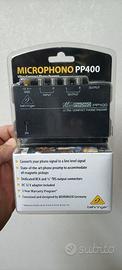 BEHRINGER PP400 MICROPHONO PREAMPLIFI X GIRADISCHI