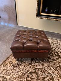 Puff in vera pelle