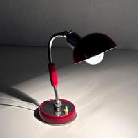 Lampada da tavolo vintage ministeriale bordeaux