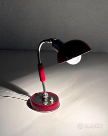 Lampada da tavolo vintage ministeriale bordeaux