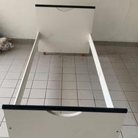 Letto singolo misura 80x190 colore bianco