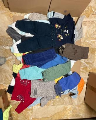 scatolone abbigliamento bambino 9/12/18 mesi misto