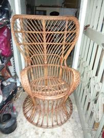 poltrona in rattam vimini