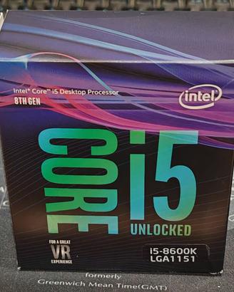 Processore CPU Intel Core i5-8600K 3,6GHz LGA 1151