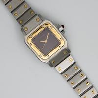 Cartier Santos Lady Acciaio-Oro Burgundy