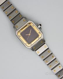 Cartier Santos Lady Acciaio-Oro Burgundy