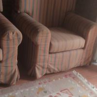 Coppia di poltrone classiche a righe 