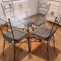 Tavolo da pranzo rotondo con 4 sedie
