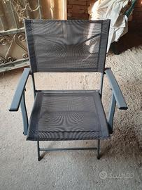  Due sedie pieghevole in ferro