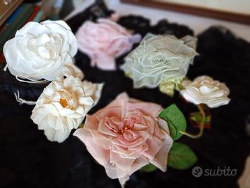 fiori vintage in tessuto