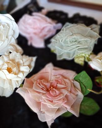 fiori vintage in tessuto