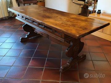 Grande tavolo fratino artigianale 220cm - antico