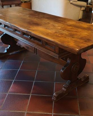 Grande tavolo fratino artigianale 220cm - antico