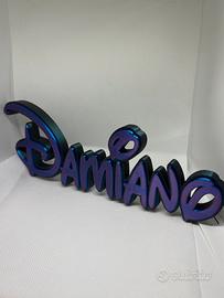Scritta Damiano Personalizzata