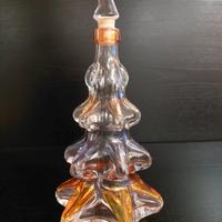 Bottiglia in vetro a forma di abete natalizio 