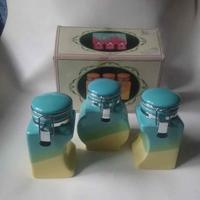 Set 3 barattoli in ceramica, con chiusura ermetica
