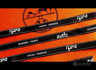 Nastro autentico logato "HERMES Paris" cm 218x1,2