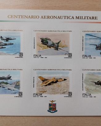 foglietto francobolli 100ario aeronautica militare