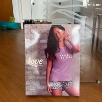 Pigiama donna rosa e maculato