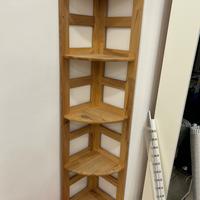 Libreria legno angolare