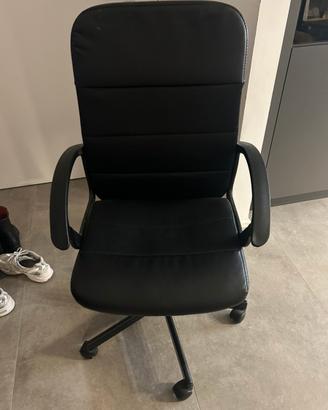 2x sedia nera girevole da ufficio Ranberget Ikea