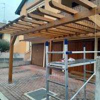 Tettoia in legno per auto ANTIGRANDINE