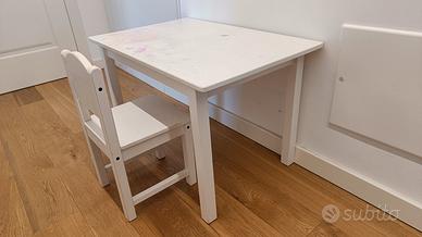 scrivania o tavolino e sedia bambini 