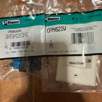 Panduit placca con mini com per fibra ottica nuovi