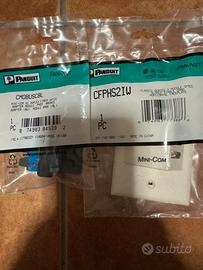 Panduit placca con mini com per fibra ottica nuovi