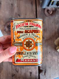 Acapnia, scatola di latta vuota da collezione