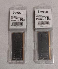 Memoria Ram per notebook 16 GB X 2 - DDR4 3200