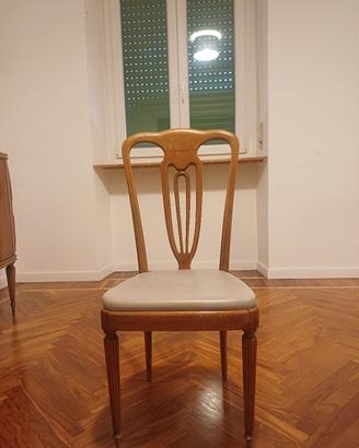 Set 6 sedie vintage in stile Liberty