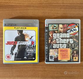 giochi per  play station Gta4 e Just cause 2