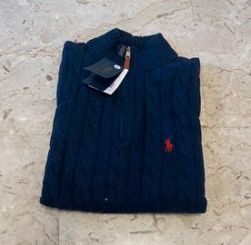 Maglione Polo Ralph Lauren collo alto e cerniera.L