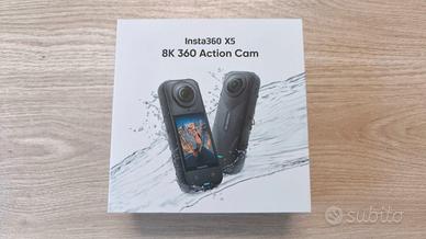 Action Cam Insta360 X5 + Batteria + Lenti