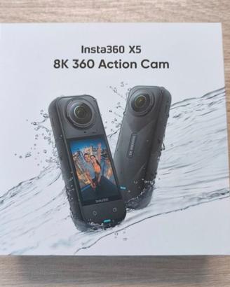 Action Cam Insta360 X5 + Batteria + Lenti