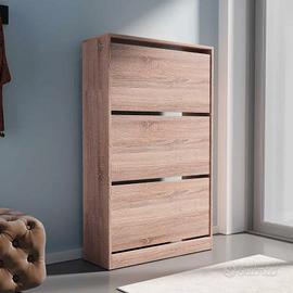 Scarpiera 73x119cm Rovere 3 ante ribalta NUOVA
