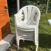 7 sedie da giardino