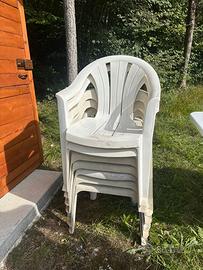 7 sedie da giardino